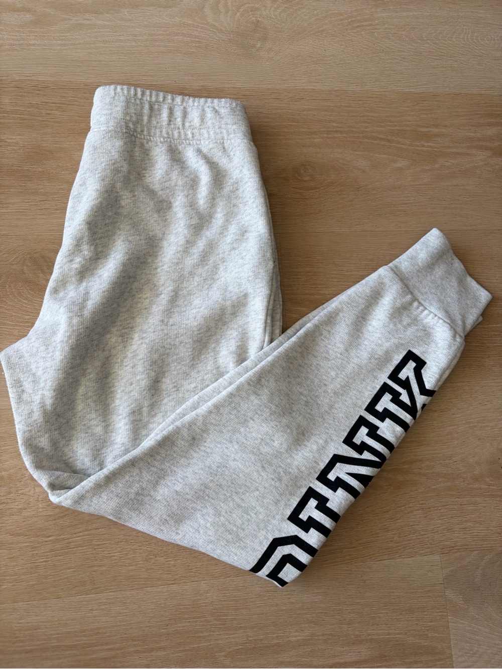 PINK Victoria’s Secret Grey Logo Fleece Joggers Sweatpants S